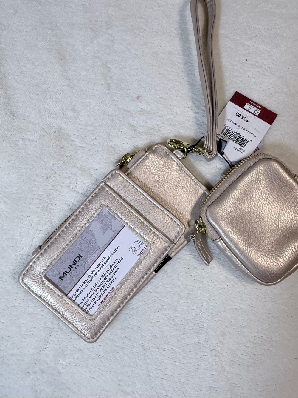 Mundi phone and Wallet Organizer Wristlet and coin purse/jewelry pouch- NWT